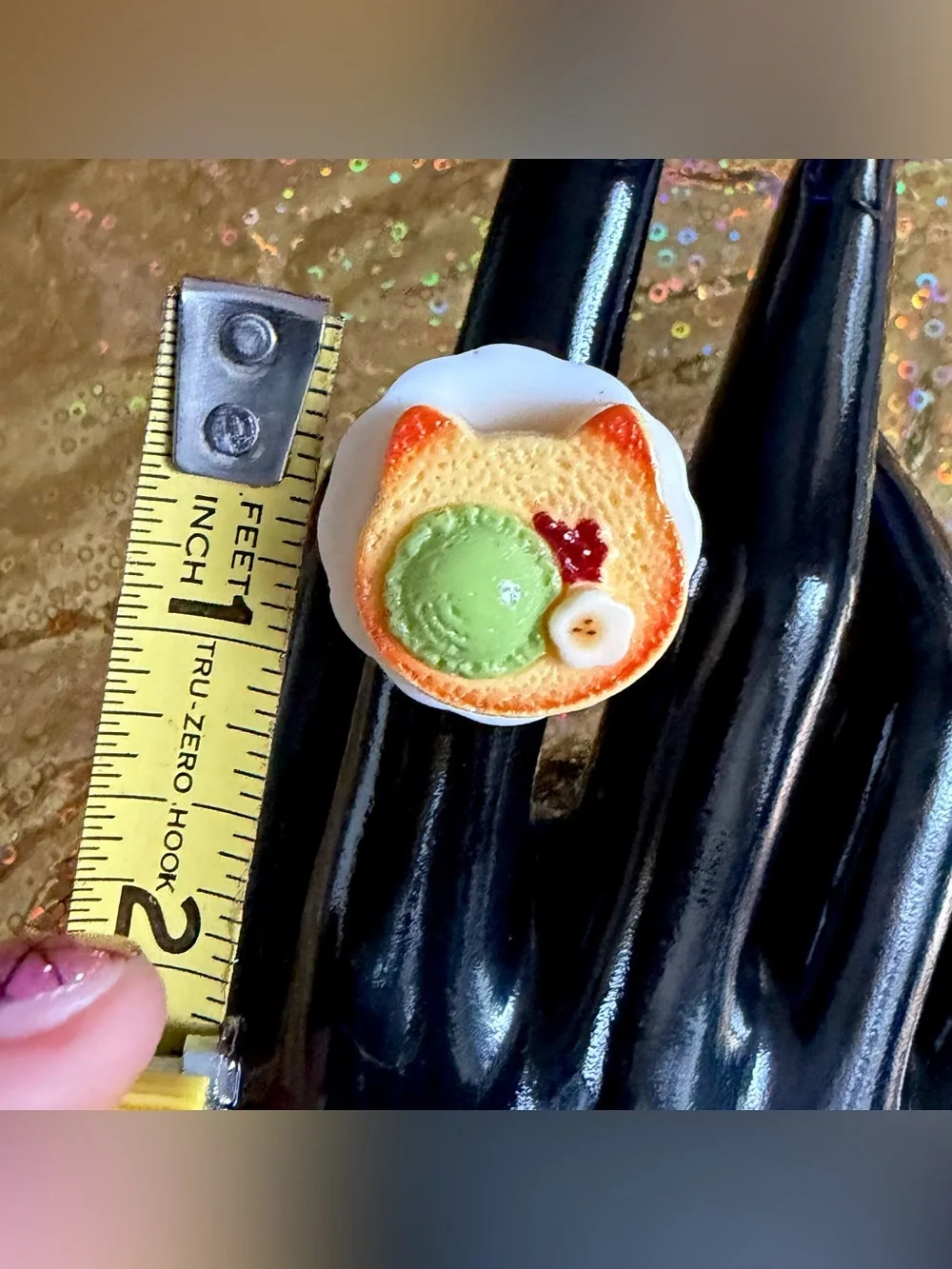Kawaii Cat Matcha Pancake Ring – Japanese Dessert Miniature Food